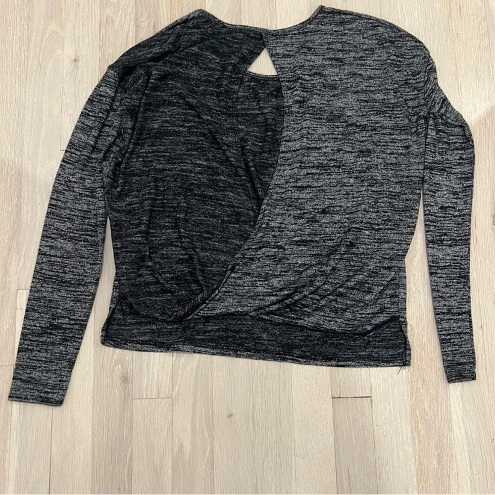 rag & bone Mia Knit Long Sleeve Tee  Heather Grey Women's Size S/P